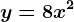y=8x^2