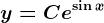 y=Ce^\sin x