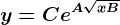y=Ce^A\sqrtx+B