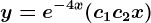 y=e^-4x(c1+c2x)
