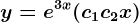 y=e^3x(c1+c2x)