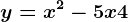 y=x^2-5x+4