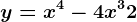 y=x^4-4x^3+2