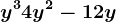 y^3+4y^2-12y