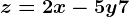 z=2x-5y+7