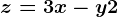 z=3x-y+2