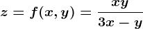 z=f(x,y)=\fracx+y3x-y